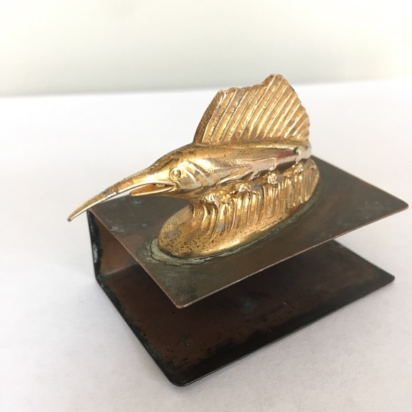 Sailfish Matchbox Cover Brass, Sports Fishing, Vintage, Angler Gift, Antique - Picture 3 of 9
